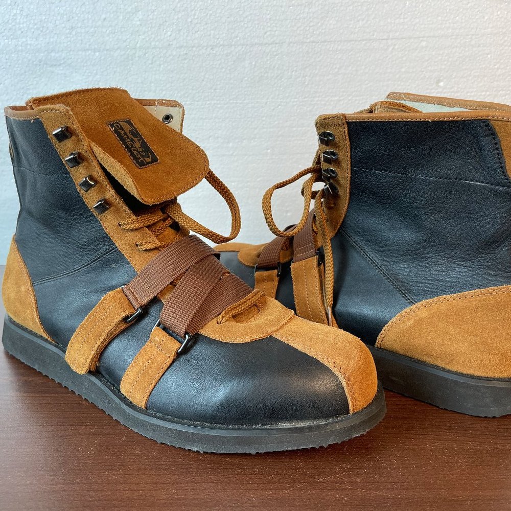 Camelot leather suede lace up boots new